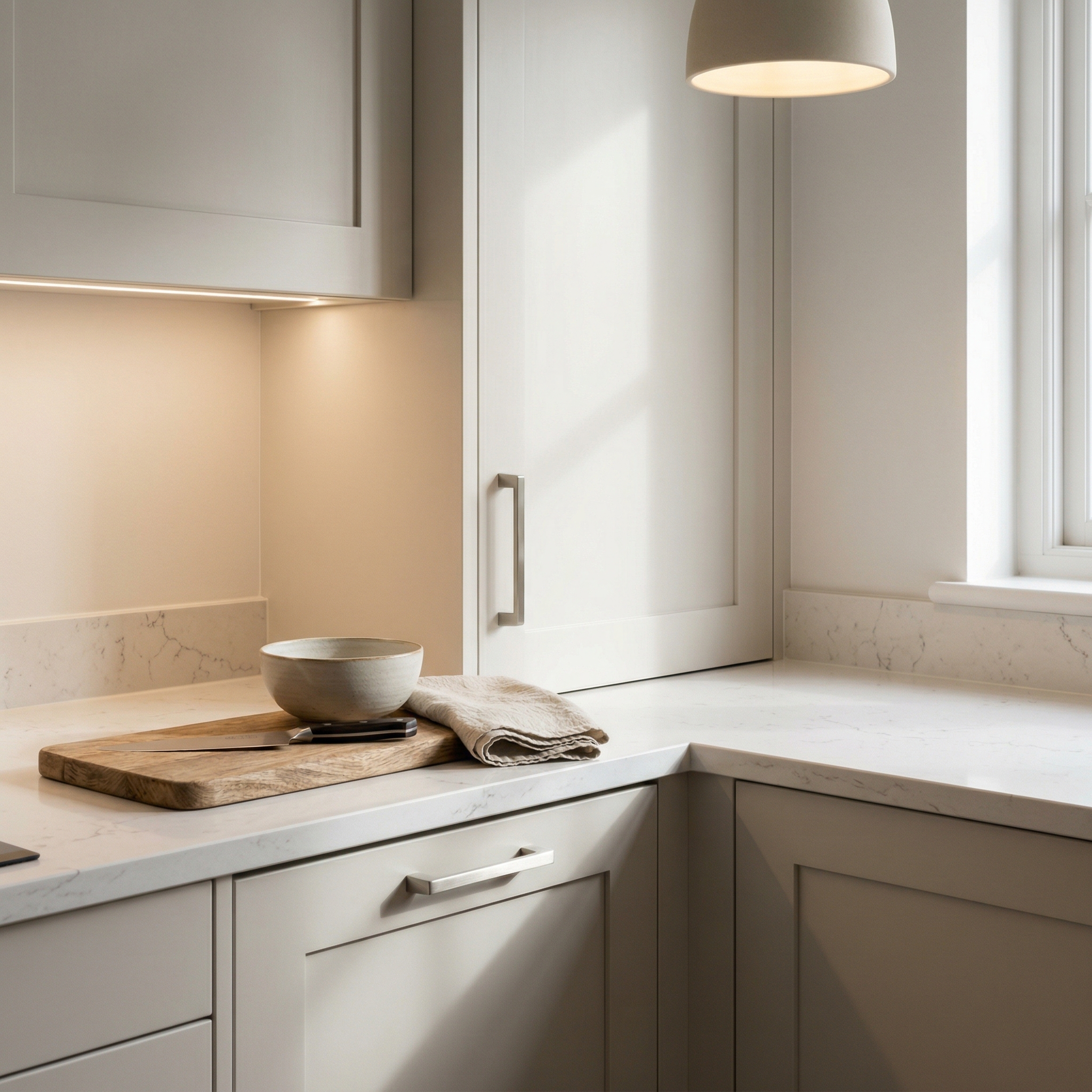 Mastercraft kitchen in Swanage, bespoke design, quality craftsmanship, installed by our own team