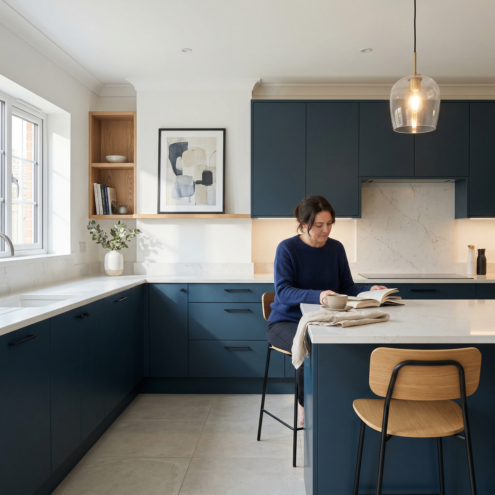 Bespoke kitchen designed for a Swindon home, quality materials and considered layout