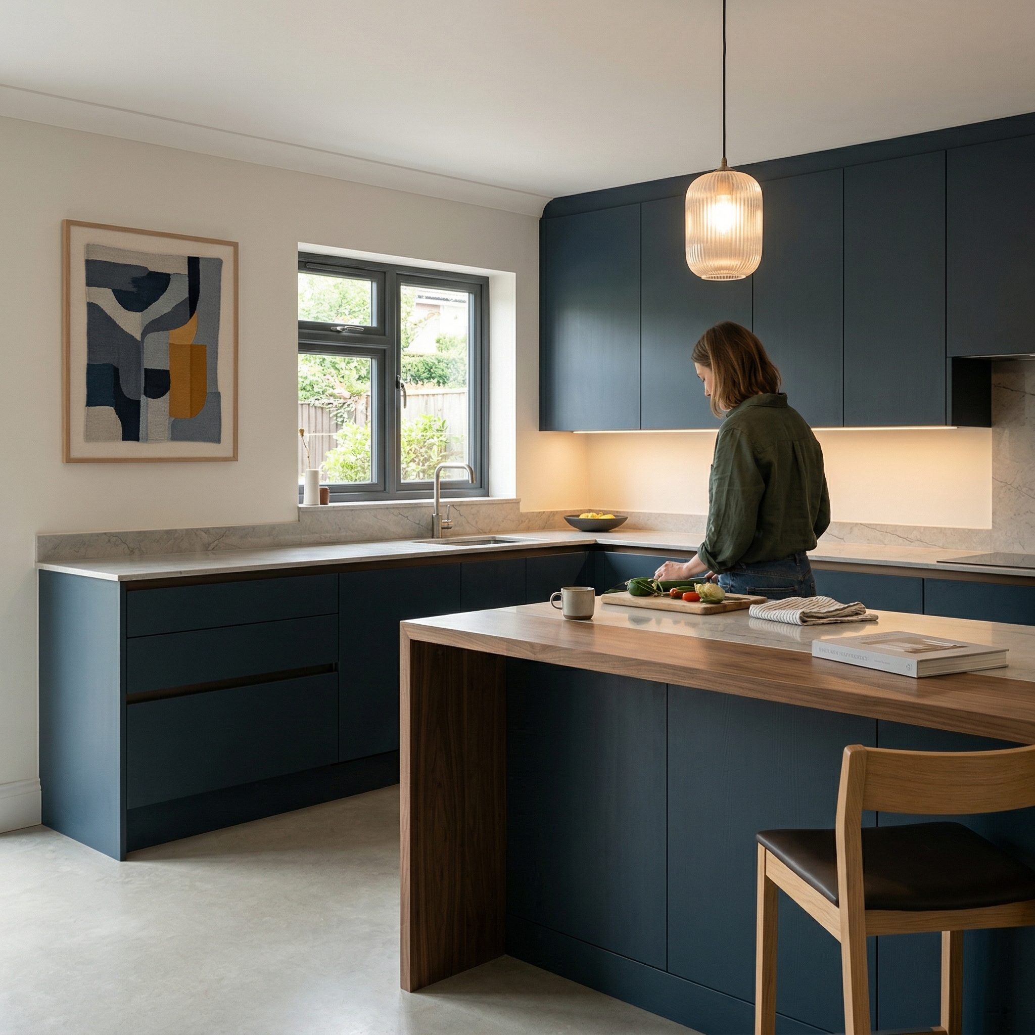 Bespoke kitchen designed for a Tonyrefail home, quality materials and considered layout