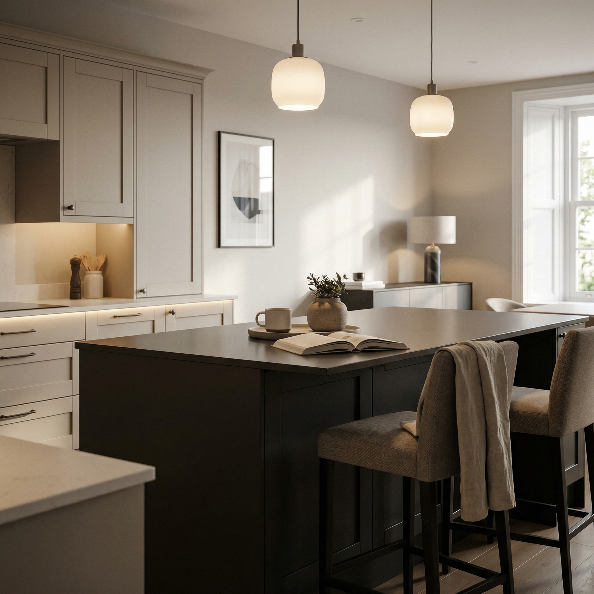 square1_800x800 Bespoke kitchen island detail, contemporary in-frame cabinetry with quality joinery