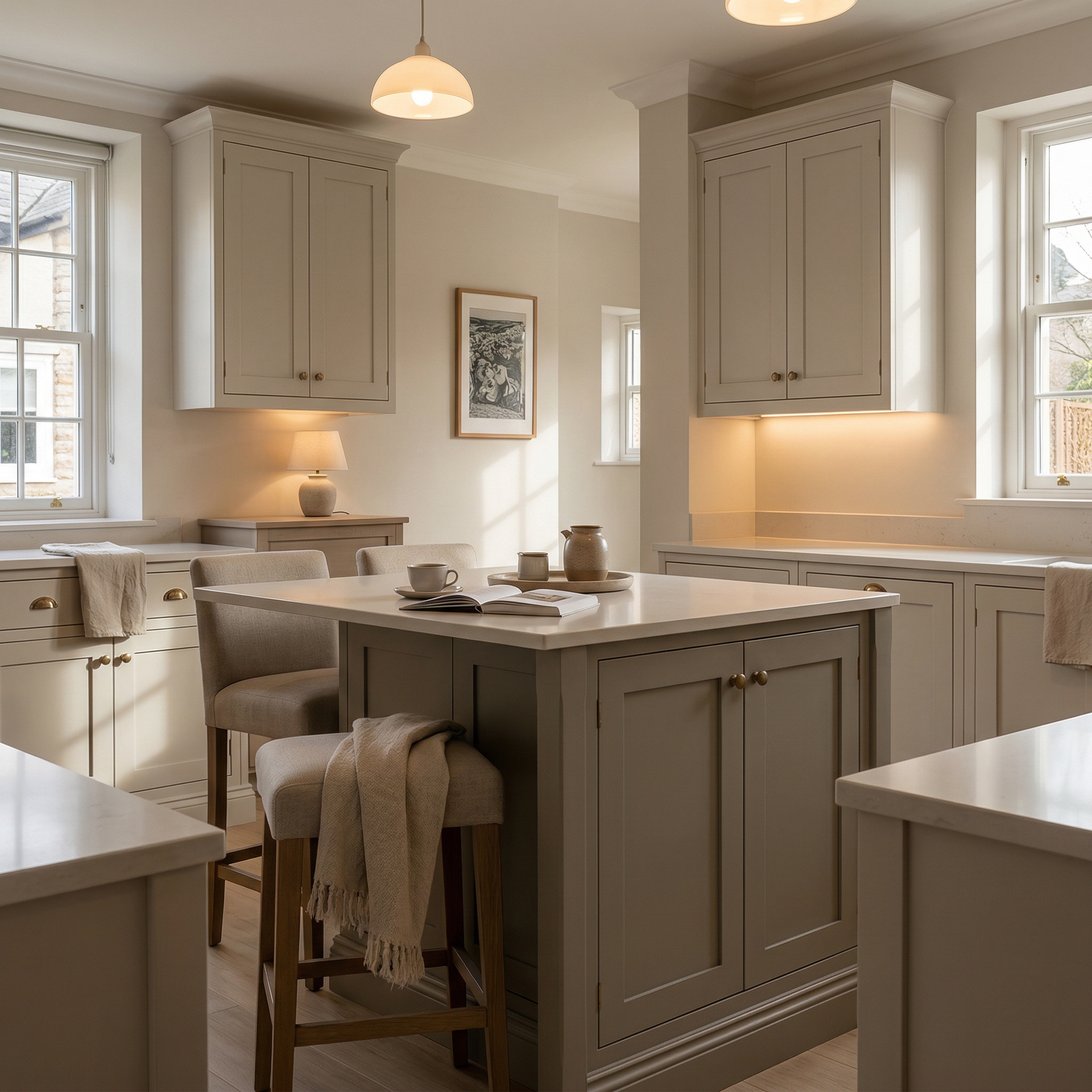 square1_800x800 Bespoke kitchen island detail, modern shaker cabinetry with quality joinery