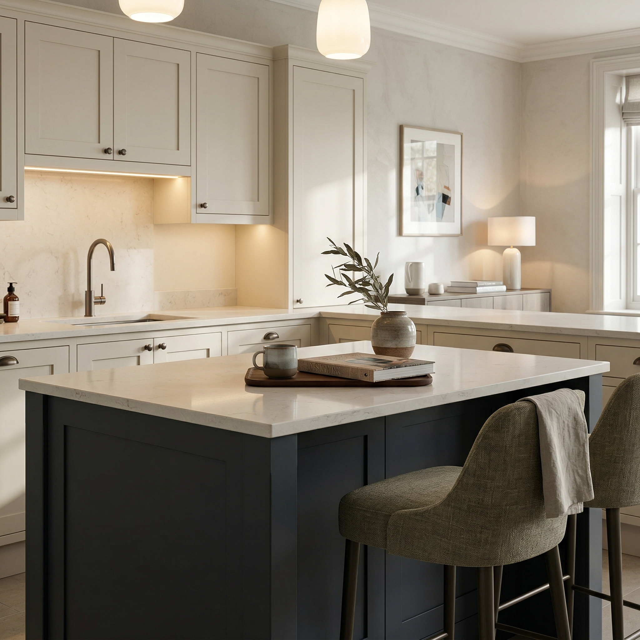 square1_800x800 Bespoke kitchen island detail, contemporary in-frame cabinetry with quality joinery