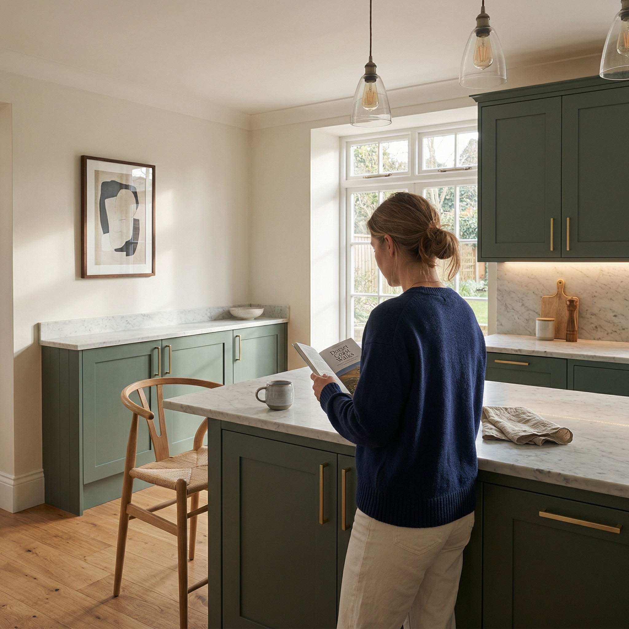 Bespoke kitchen designed for a Wareham home, quality materials and considered layout