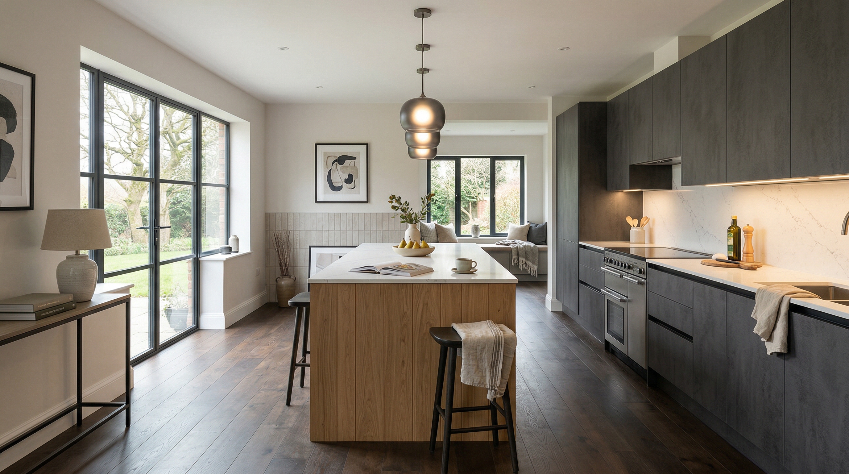 hero2_1200x675 Mastercraft bespoke kitchen in Welshpool, wide architectural view showing room volume and design quality