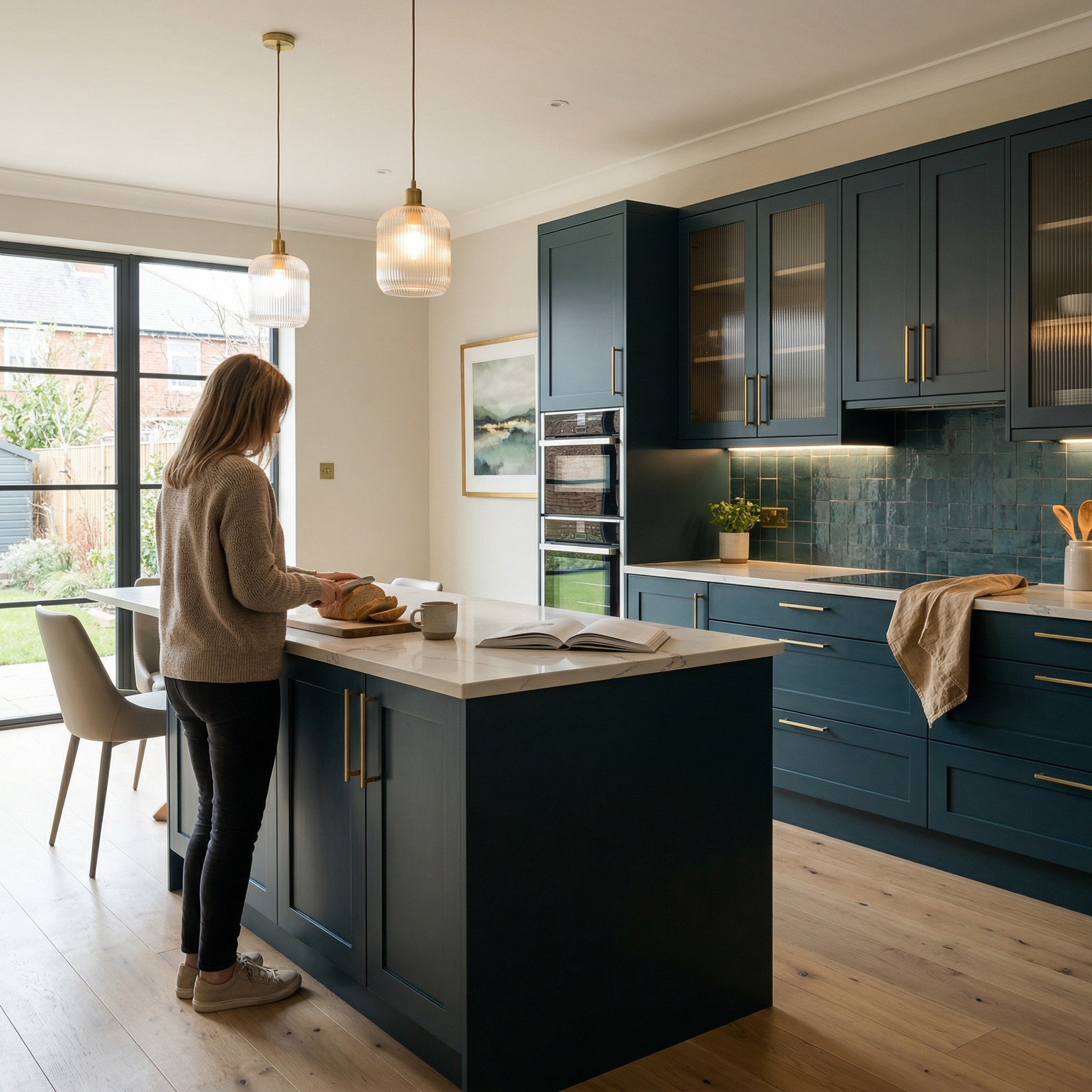 Bespoke kitchen designed for a Whitley Bay home, quality materials and considered layout