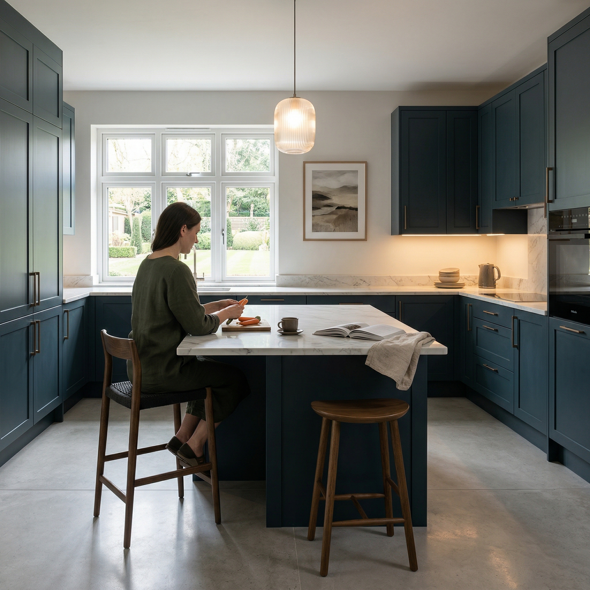 Bespoke kitchen designed for a Woburn home, quality materials and considered layout